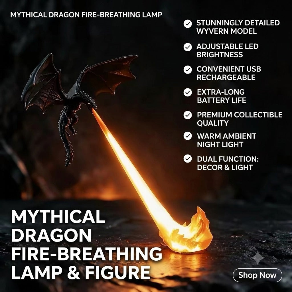 Dragon LED Flame Effect Night Light