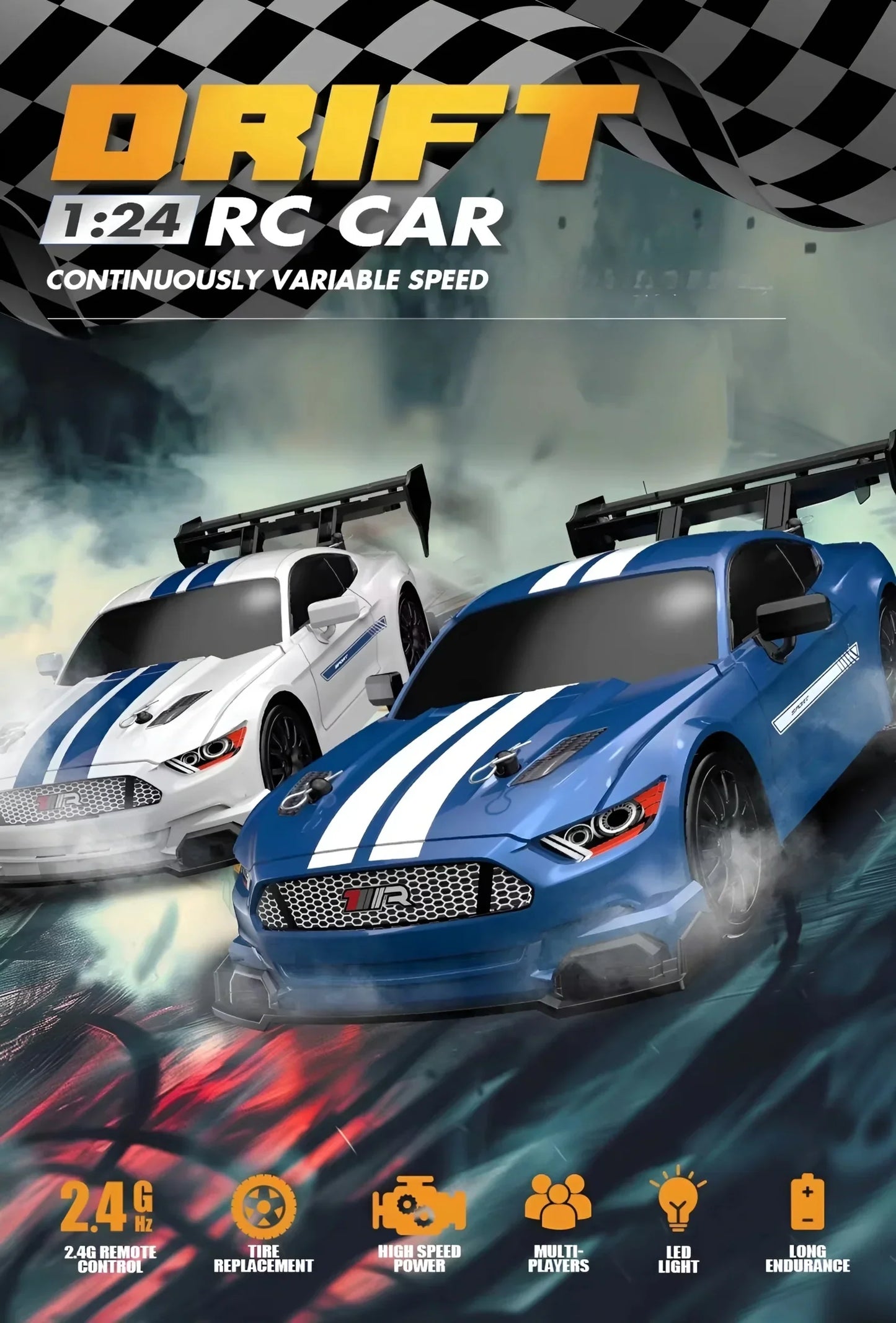 Drift RC Car (1:24) | Muscle Blue edition