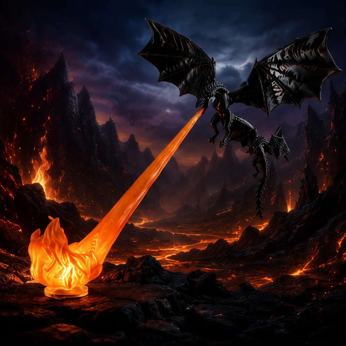 Dragon LED Flame Effect Night Light