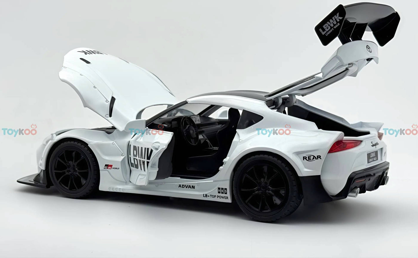 Toyota Supra GR LBWK 1:18 diecast scale model car collectible - Big Size