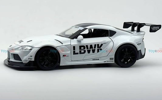 Toyota Supra GR LBWK 1:18 diecast scale model car collectible - Big Size