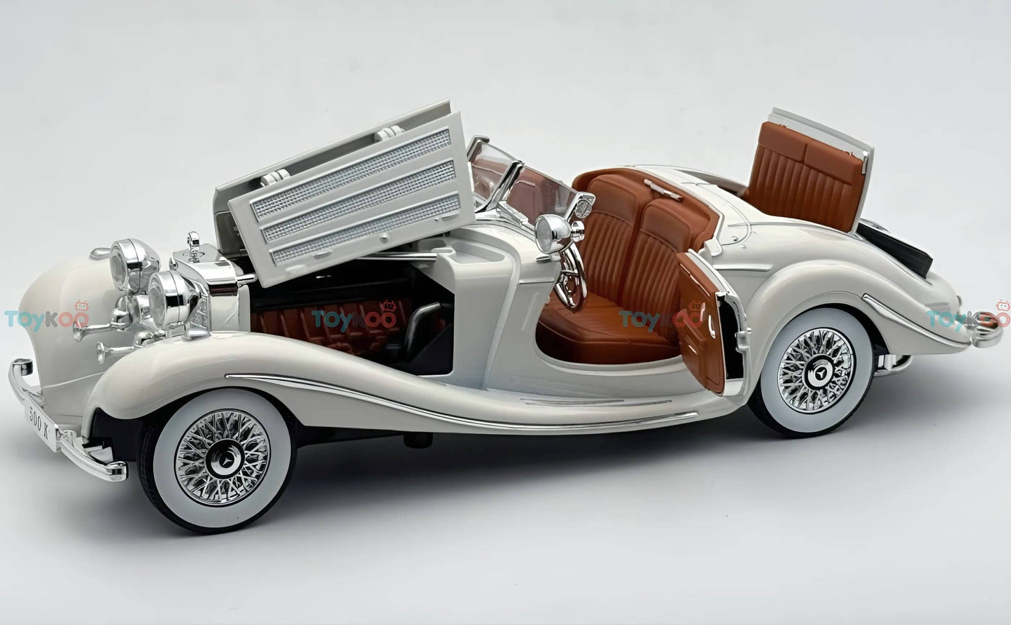1936 Mercedes Benz 500K 1:24 Roadster diecast scale model car collectible | Assorted Colors
