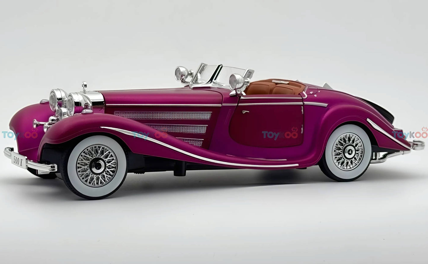 1936 Mercedes Benz 500K 1:24 Roadster diecast scale model car collectible | Assorted Colors