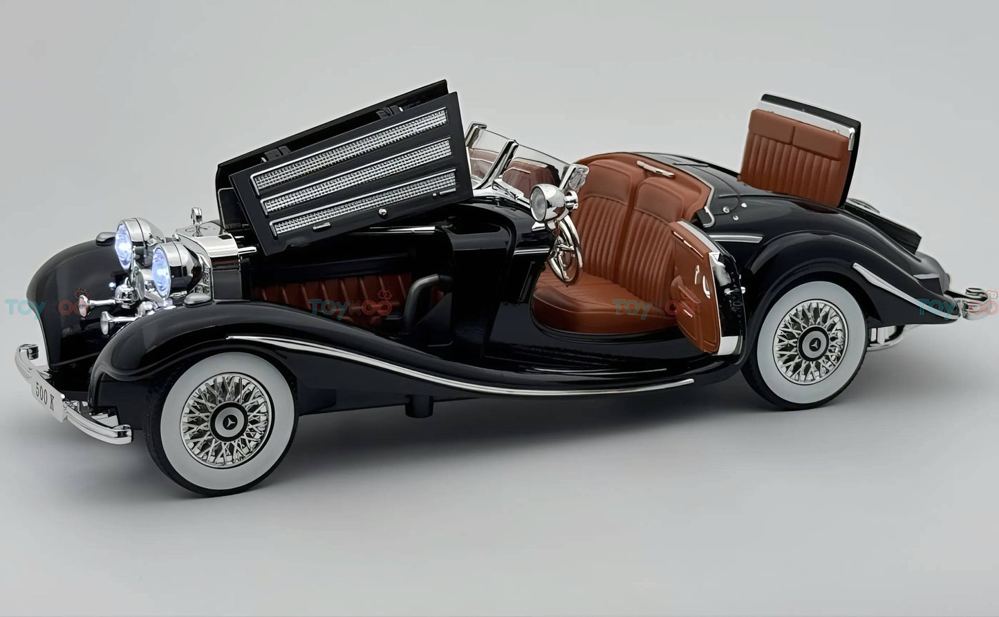 1936 Mercedes Benz 500K 1:24 Roadster diecast scale model car collectible | Assorted Colors